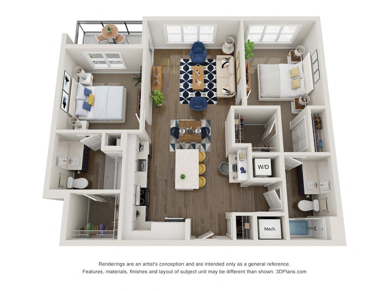 Floorplan image of unit 539